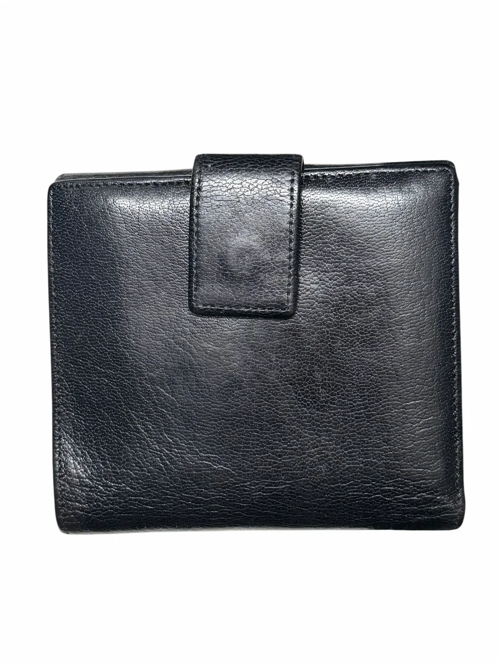Gucci Black Leather Wallet with Orange Interlocking GG